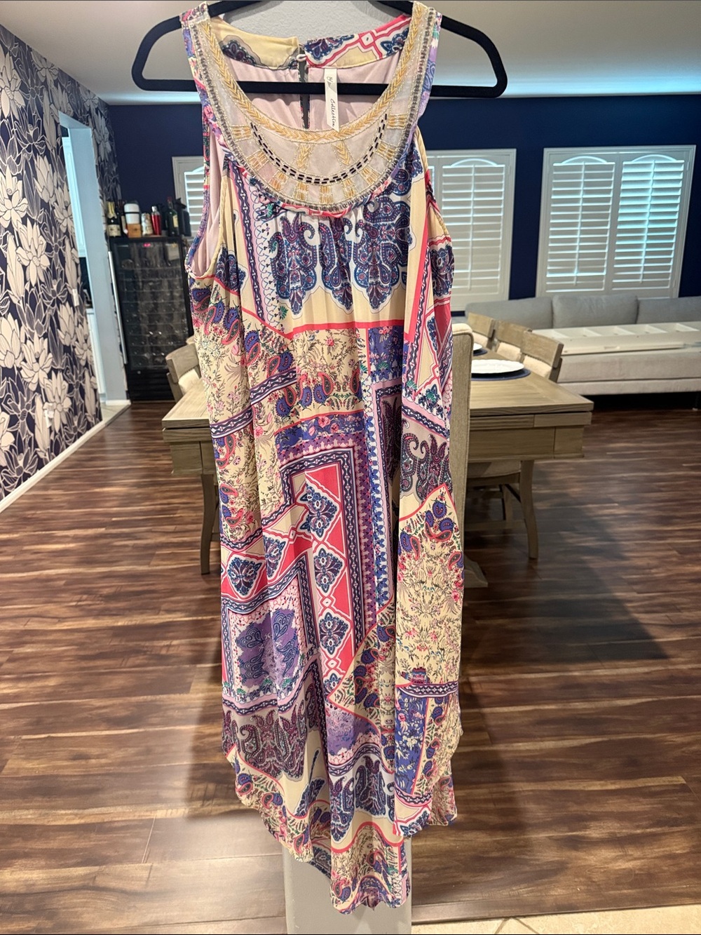 NY Collection Multicolor Paisley Patchwork Maxi Dress